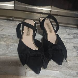 Zara Black Bow Heels